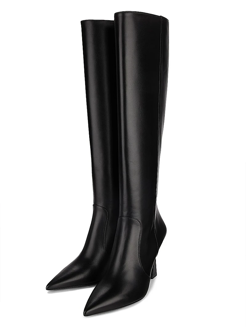 Vinnie 90MM Leather Knee-High Boots