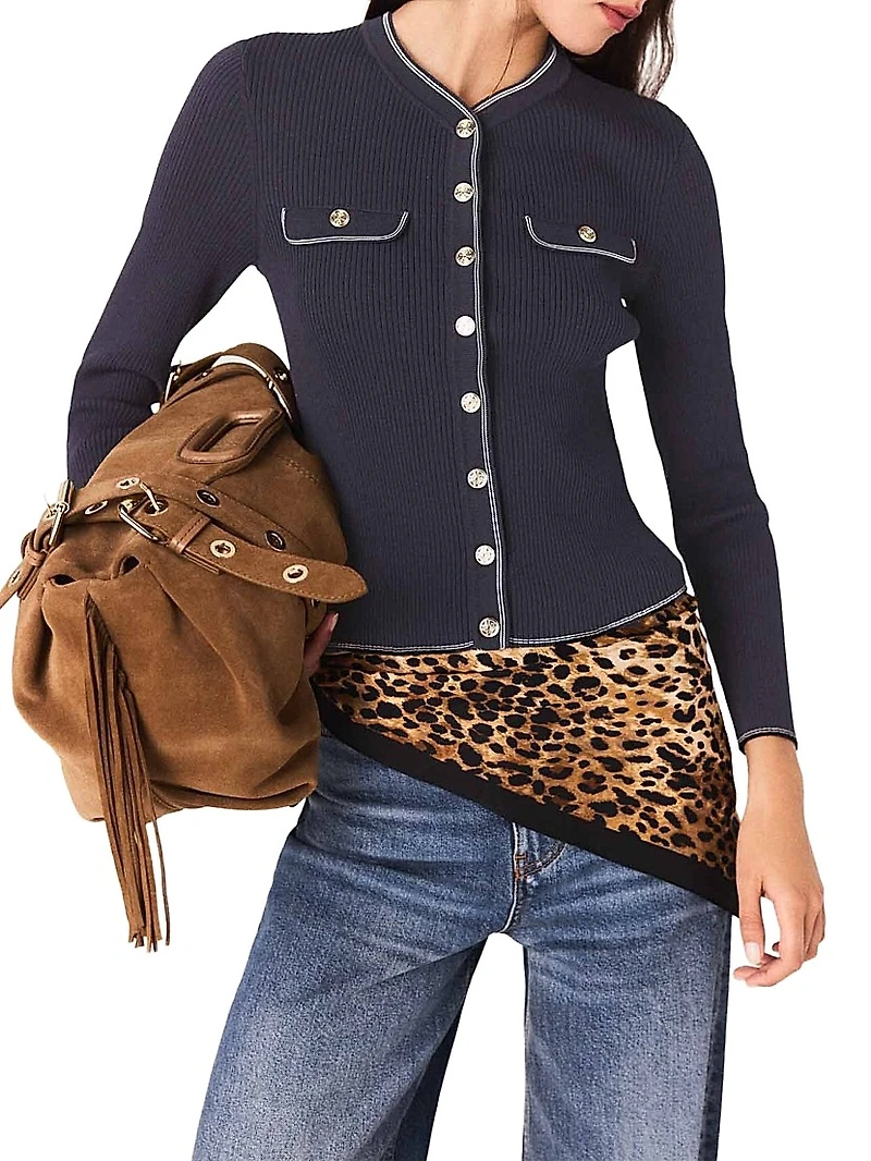 Ribbed Knit Cardigan