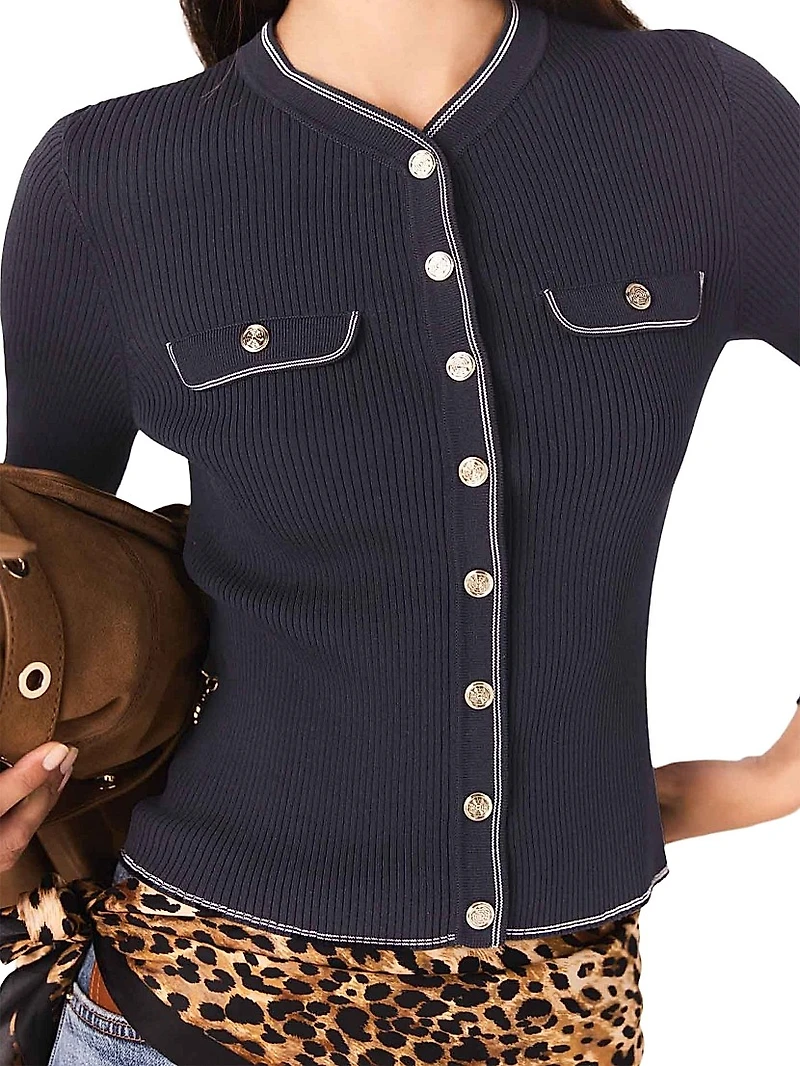 Ribbed Knit Cardigan