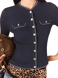 Ribbed Knit Cardigan