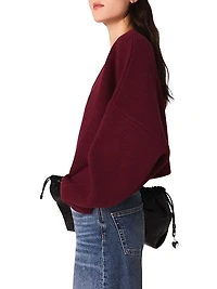 Cropped Wool Blend Cardigan