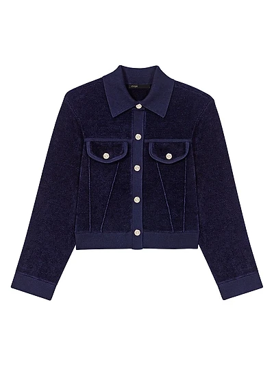 Cropped Velvet Jacket