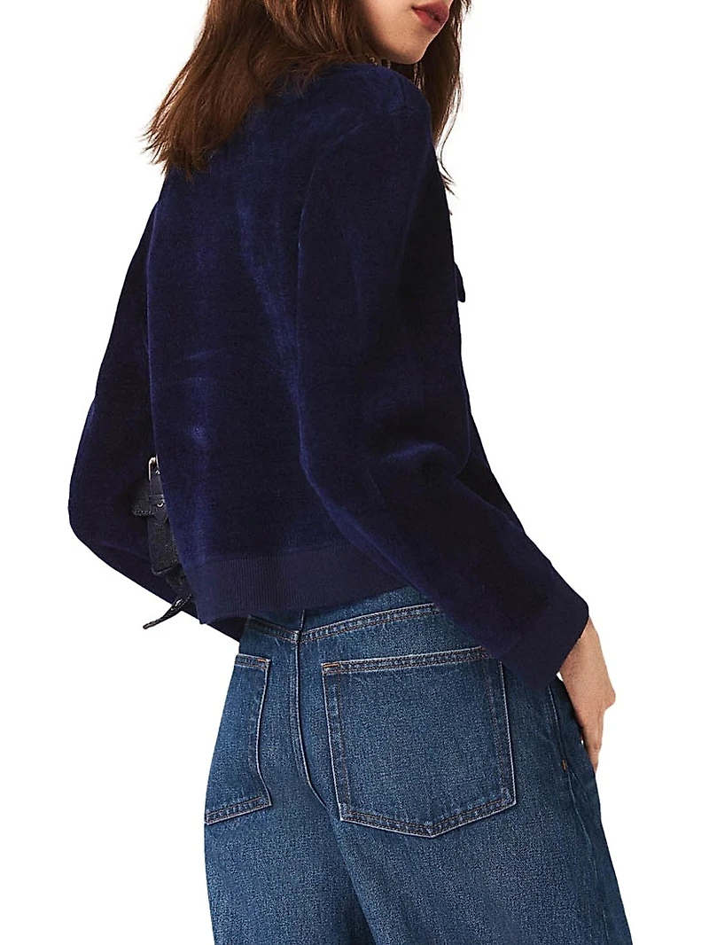Cropped Velvet Jacket