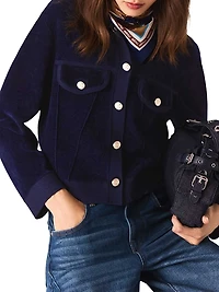 Cropped Velvet Jacket