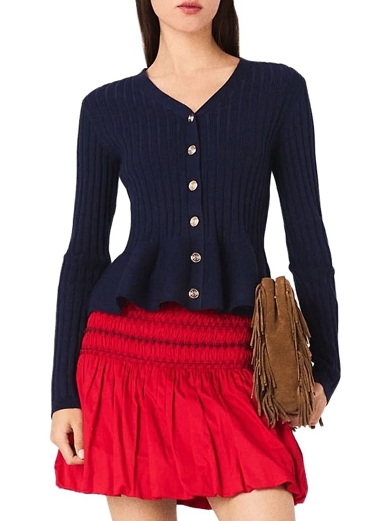 Peplum Waist Cardigan