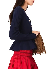 Peplum Waist Cardigan