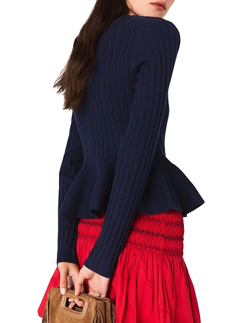 Peplum Waist Cardigan