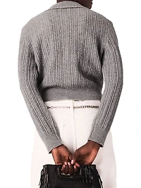 Rhinestone Collar Cardigan