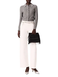 Rhinestone Collar Cardigan