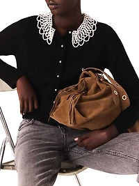 Cardigan with Removable Beaded Collar