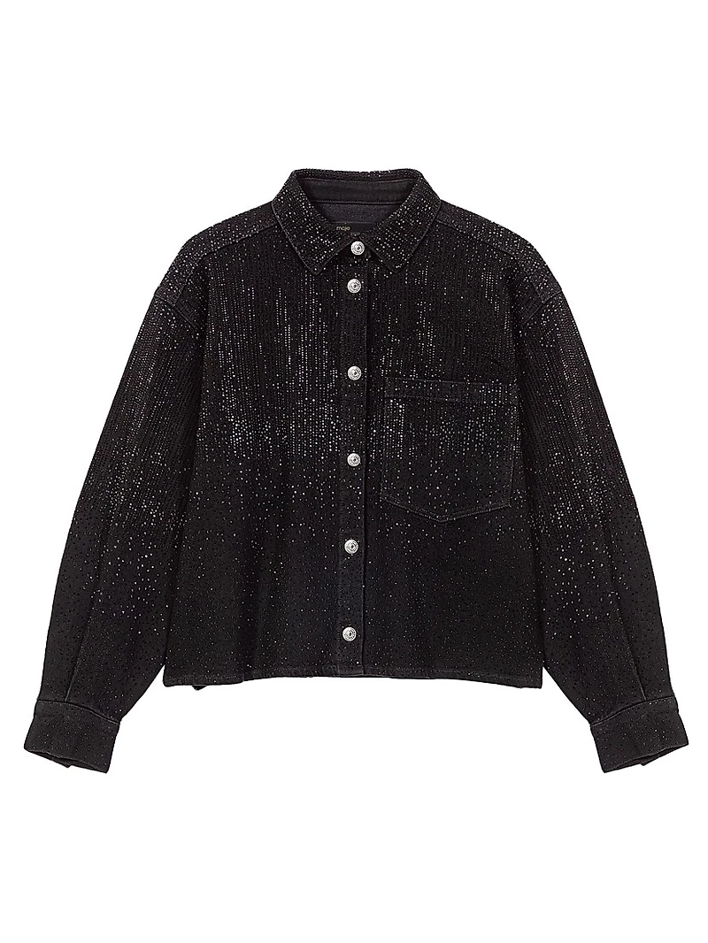 Rhinestone Denim Shirt