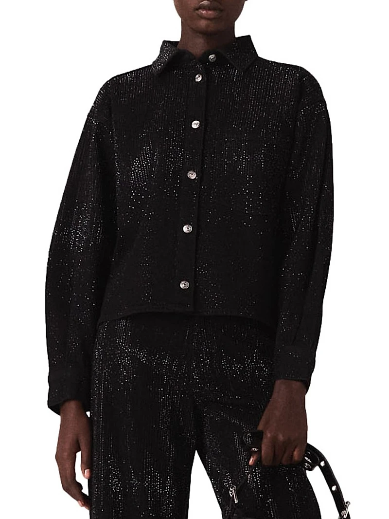 Rhinestone Denim Shirt