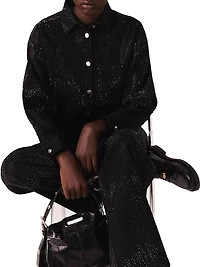 Rhinestone Denim Shirt