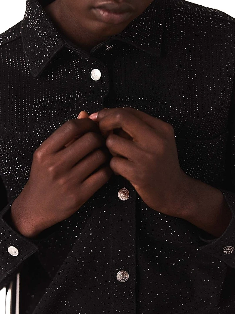Rhinestone Denim Shirt