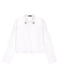Cropped Shirt with Jewel Detail