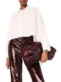 Cropped Shirt with Jewel Detail