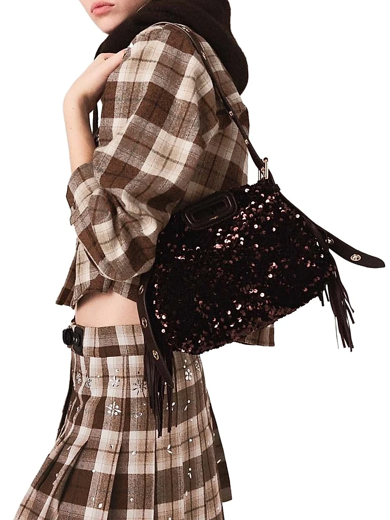 Rhinestone Checked Shirt