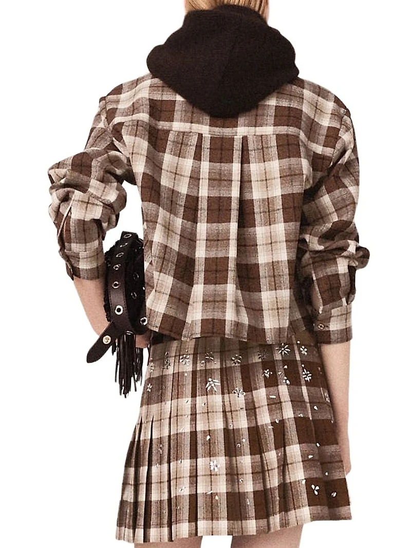 Rhinestone Checked Shirt