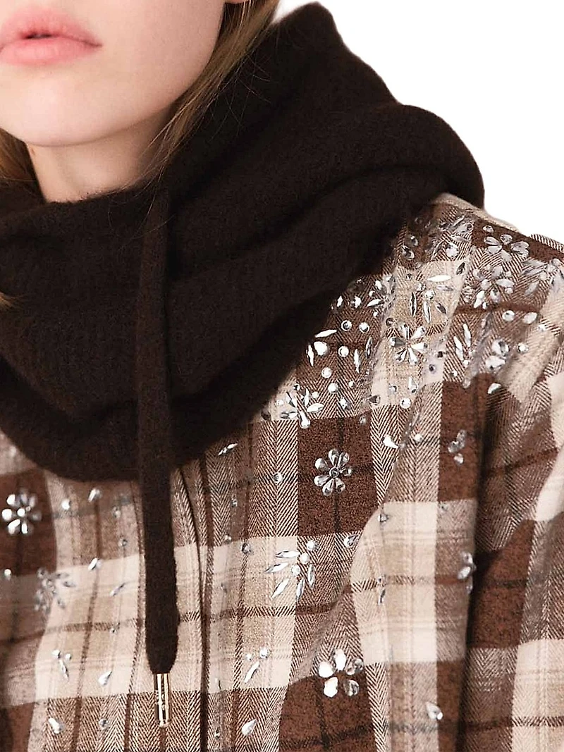 Rhinestone Checked Shirt