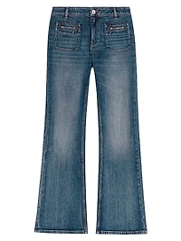 Bootcut Jeans with Zip Pockets