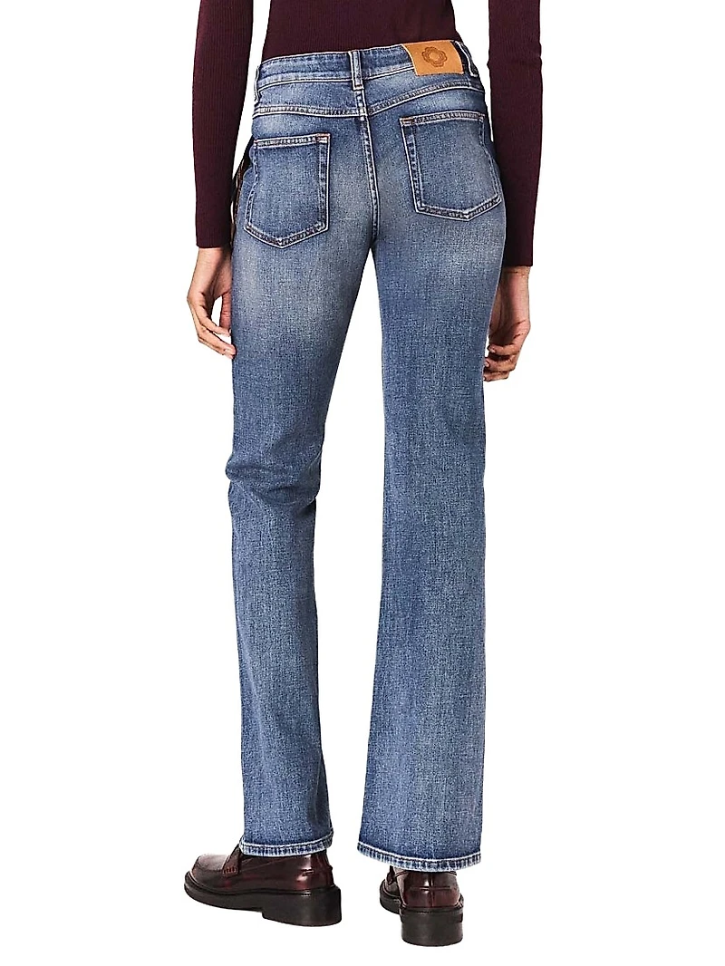 Bootcut Jeans with Zip Pockets