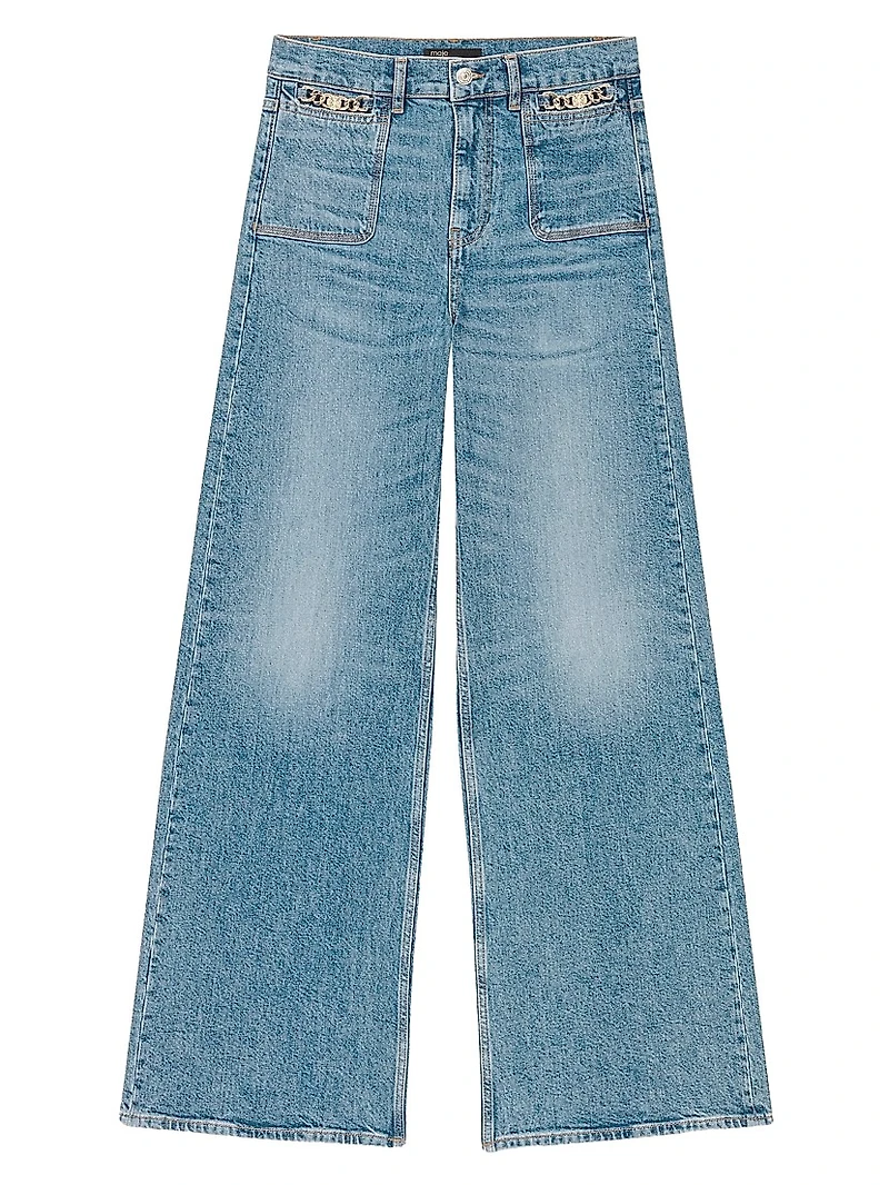 Flared Jeans with Chain