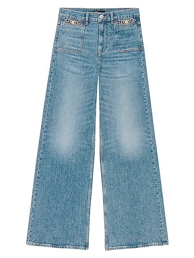 Flared Jeans with Chain