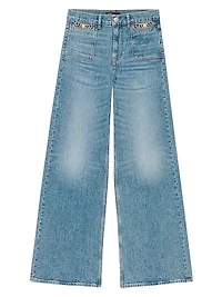 Flared Jeans with Chain