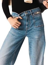 Flared Jeans with Chain