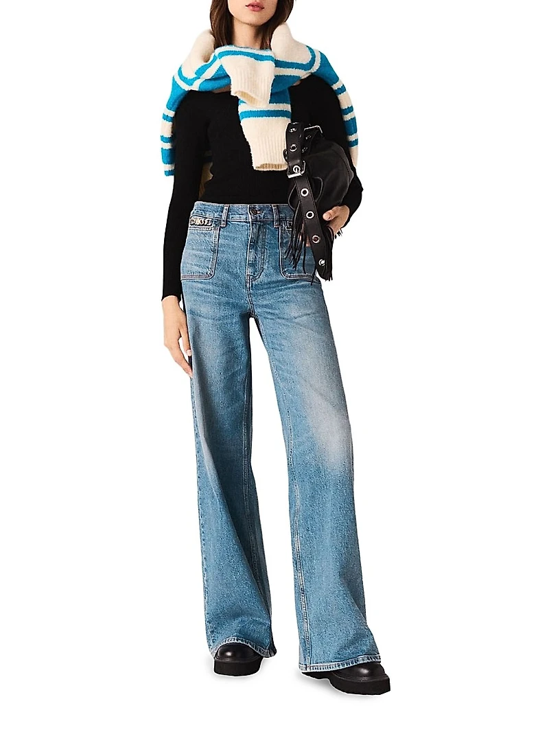 Flared Jeans with Chain