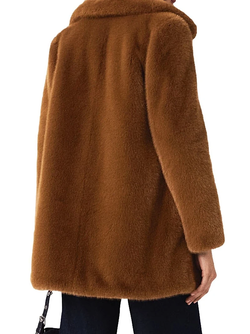 Mid Length Faux Fur Coat
