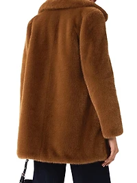 Mid Length Faux Fur Coat