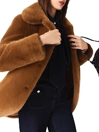 Mid Length Faux Fur Coat