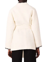 Lined Coat with Contrasting Ribbon