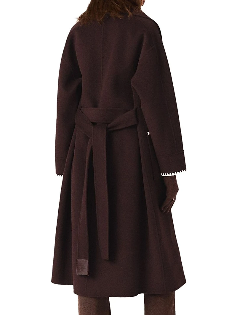 Embroidered Double-Faced Coat