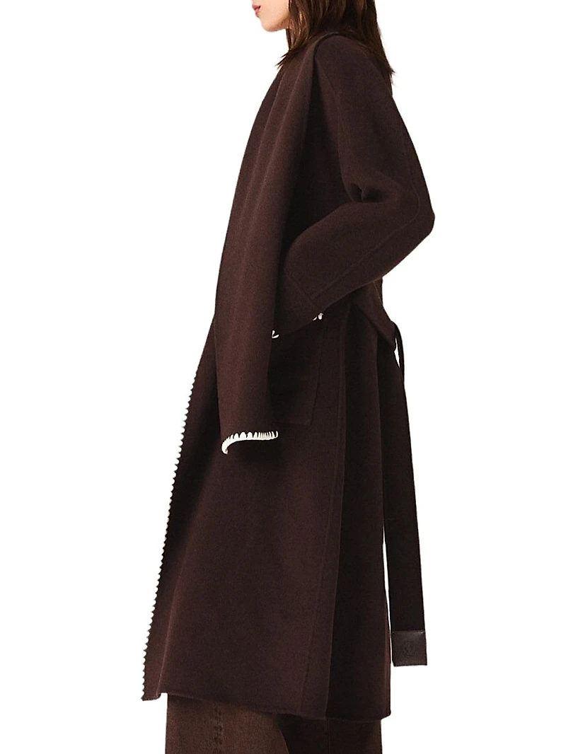 Embroidered Double-Faced Coat