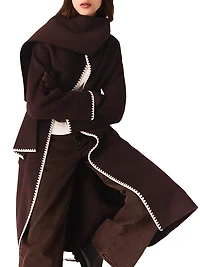 Embroidered Double-Faced Coat