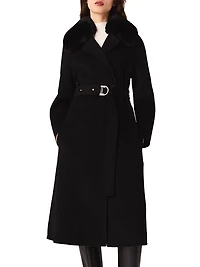 Double-Faced Coat with Removable Collar