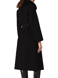 Double-Faced Coat with Removable Collar