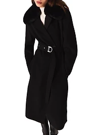 Double-Faced Coat with Removable Collar