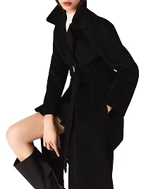 Double-Faced Coat with Removable Collar