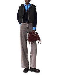 Rhinestone Sleeveless Puffer Jacket