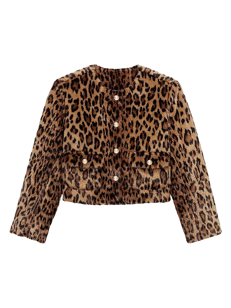 Leopard Faux Fur Jacket
