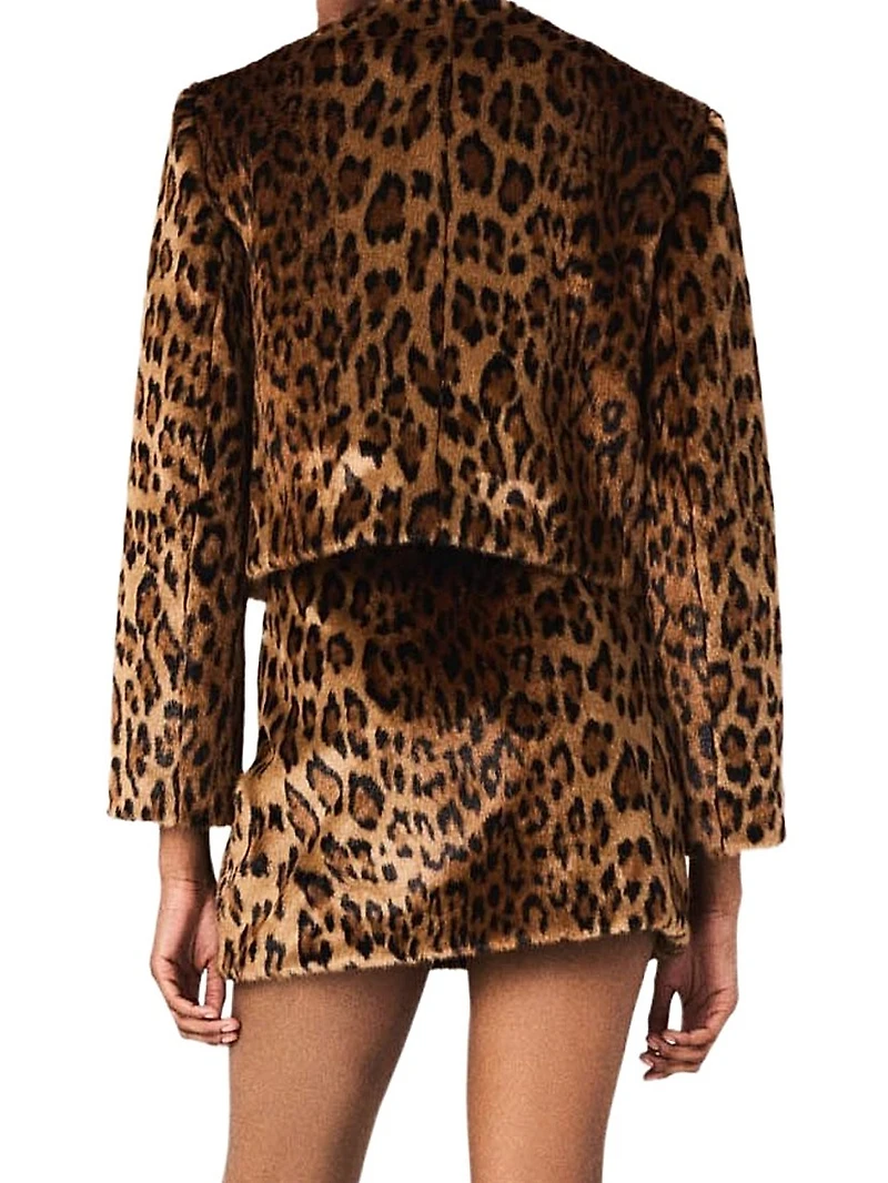 Leopard Faux Fur Jacket