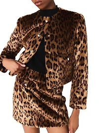 Leopard Faux Fur Jacket