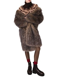 Long Faux Fur Coat