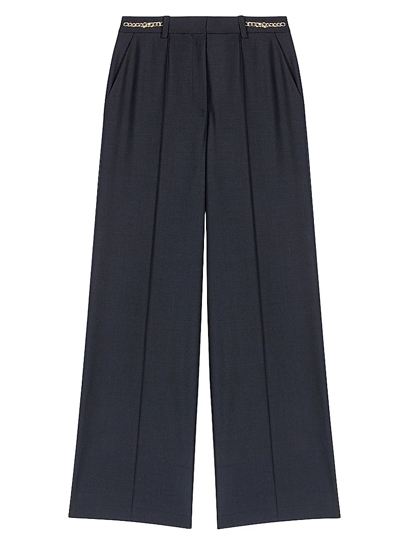 Suit Trousers with Chain Detail