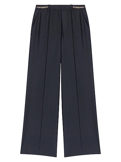 Suit Trousers with Chain Detail