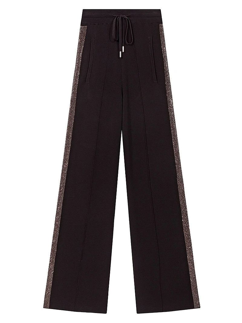 Trousers with Rhinestone Band