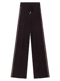 Trousers with Rhinestone Band